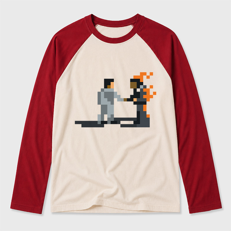 Wish You Were Here Geek Retro Raglan Long-Sleeve Tee