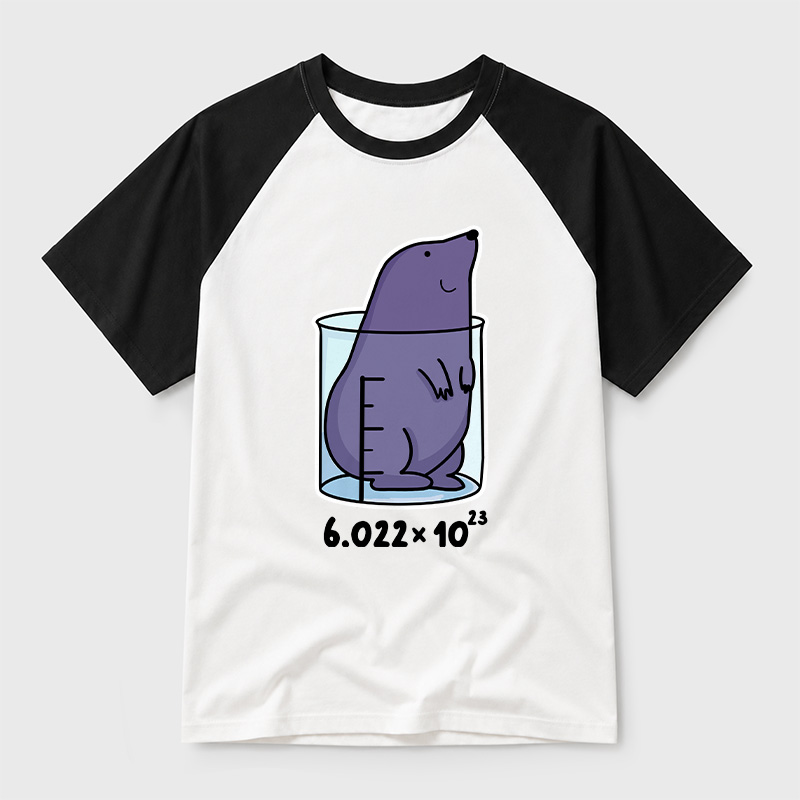 Chemistry Mole Geek Retro Raglan T-Shirt