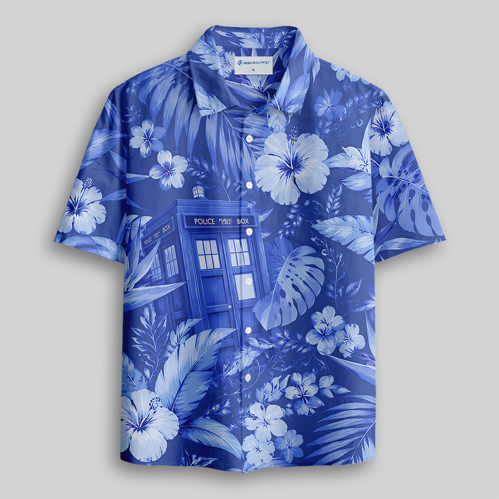 Indigo Garden Portal Button Up Pocket Shirt