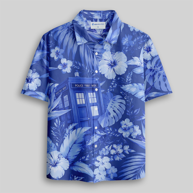 Indigo Garden Portal Button Up Pocket Shirt