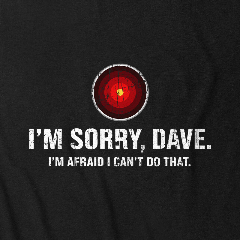 HAL Sorry Dave Quote Ultra Soft Heather Tank