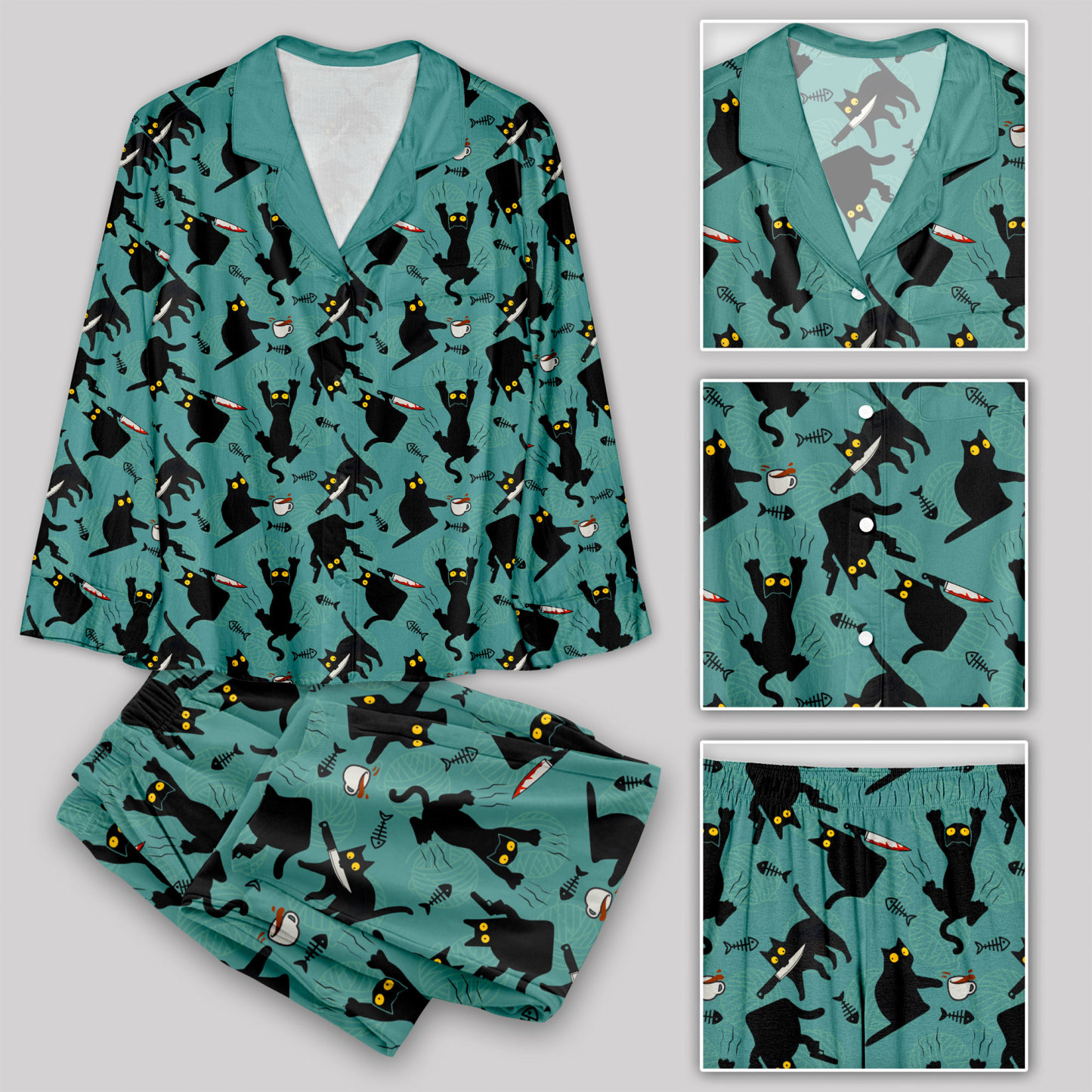 Naughty Kitten Pajama Sets