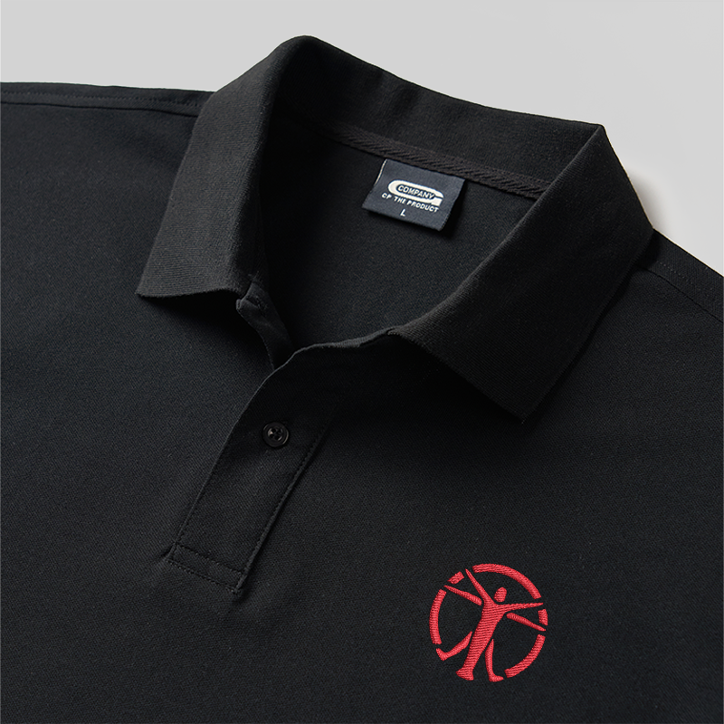 Human Evolution Geek Embroidered Polo Shirts