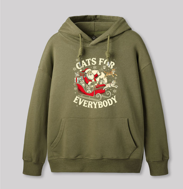 Christmas Cat Santa Cat Lover Geek Hoodie
