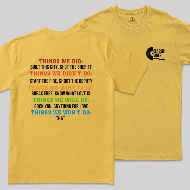 Classic Vibes Front and Back Printed Geek T-Shirt