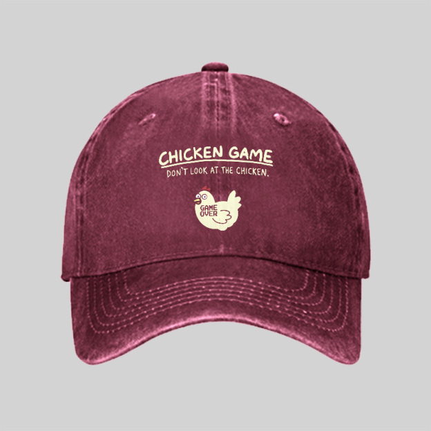 Chicken Game Washed Vintage Baseball Cap