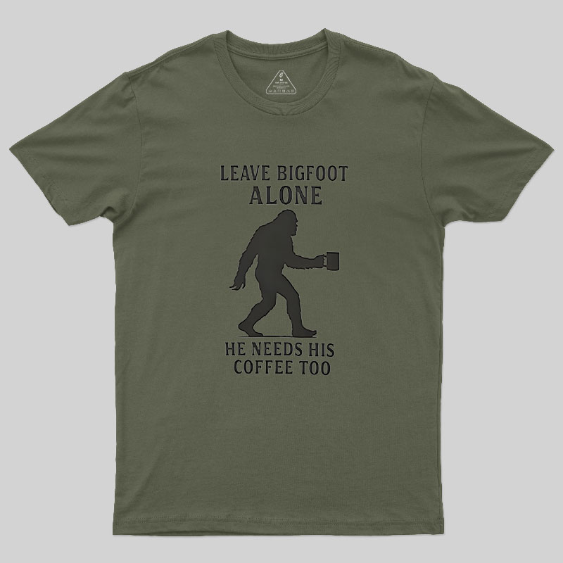 Leave Bigfoot Alone Geek T-Shirt