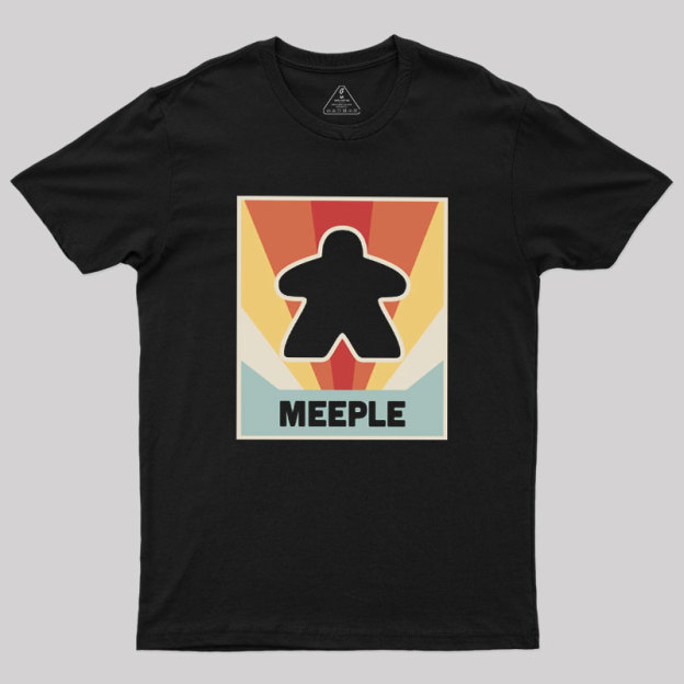 Vintage MEEPLE Boardgame Geek T-Shirt