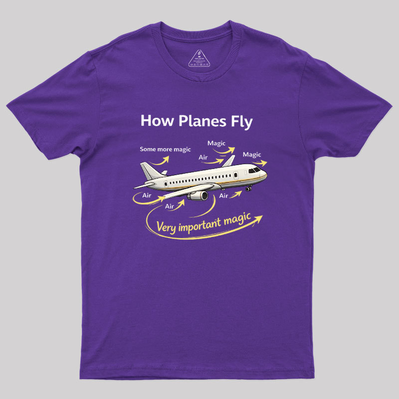 How Planes Fly Funny Aerospace Engineer Geek T-Shirt
