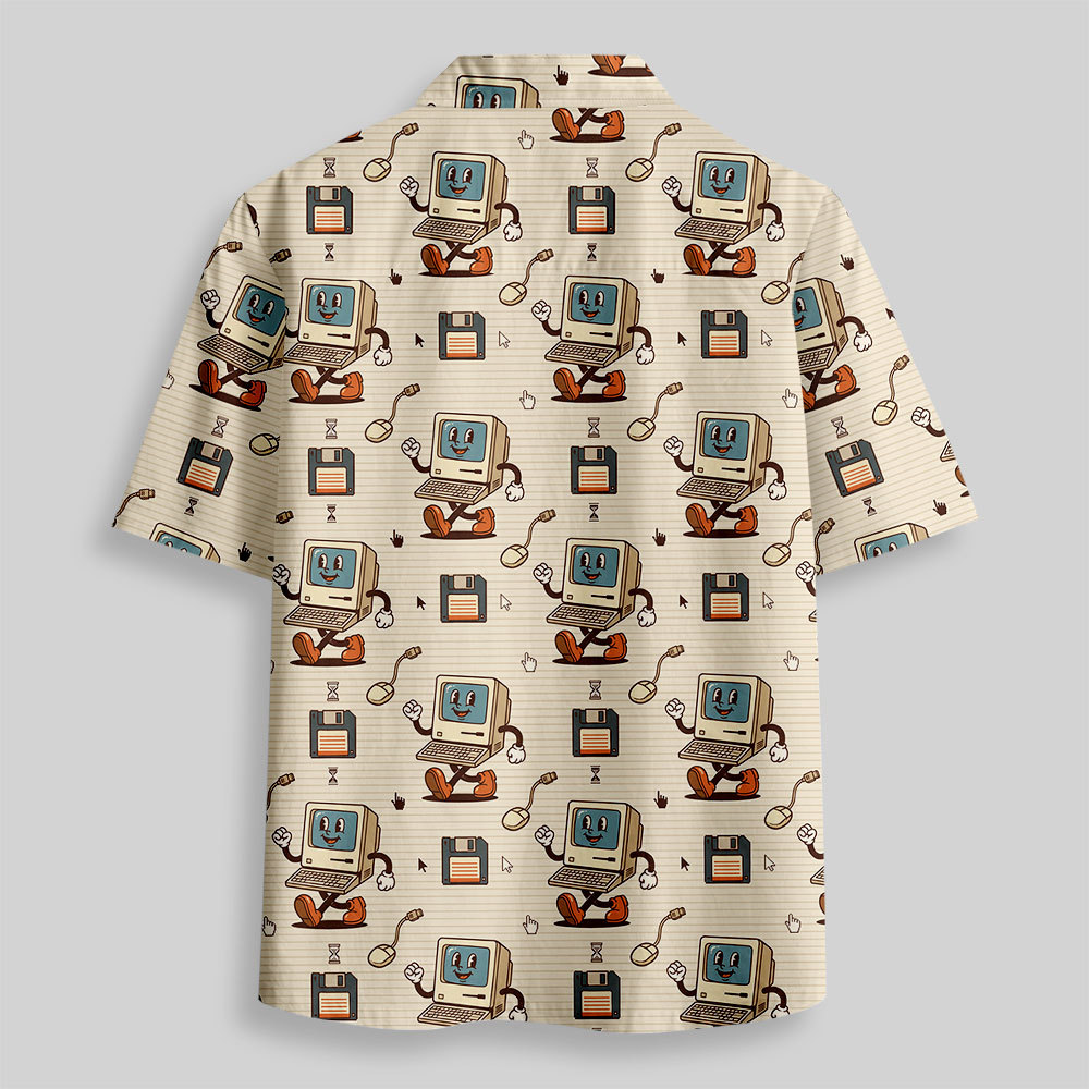 Digital Nostalgia Button Up Pocket Shirt