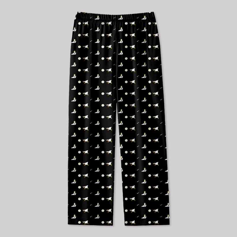 Peace Was Never An Option Goose Black Geek Loungewear Pants