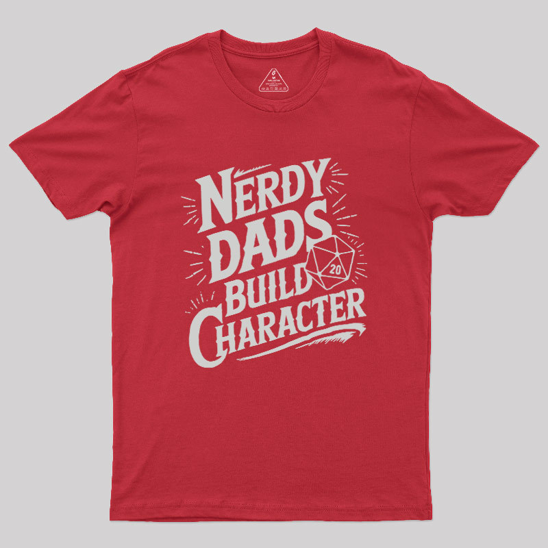 Nerdy Fathers Bulid Character Geek T-Shirt