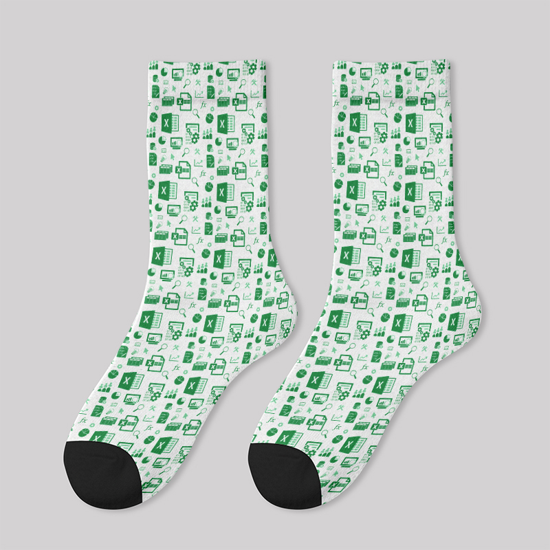 Spreadsheet Chic Men's Socks