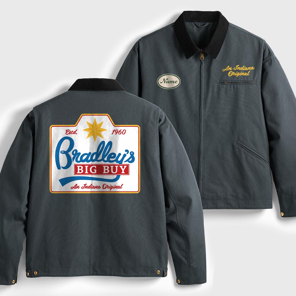 Personalized Bradley's Big Buy Classic Work Jacket Geek Canvas Work Jackets