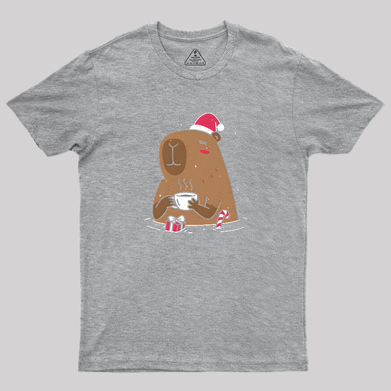 Santa Capybara Geek T-Shirt