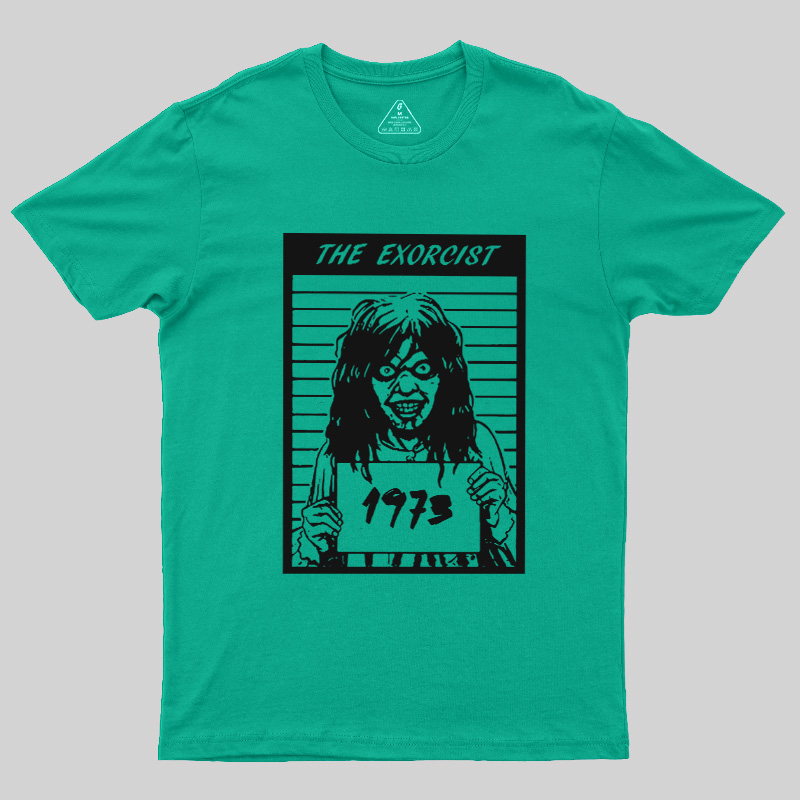 70s Cult Horror Mugshot Line Art Geek T-Shirt