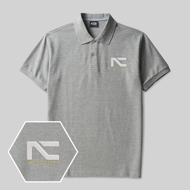 Night City Industries Geek Embroidered Polo Shirts