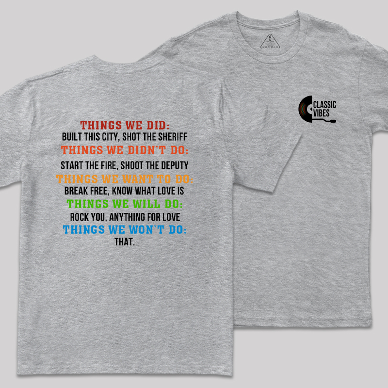 Classic Vibes Front and Back Printed Geek T-Shirt