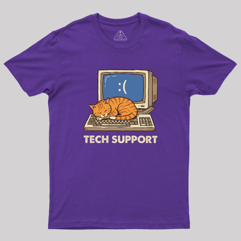 Tech Support Cat Geek T-Shirt