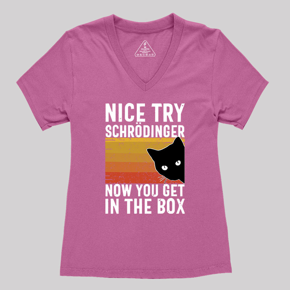 You Get Schrodinger's cat In The Box Women's V-Neck T-shirt