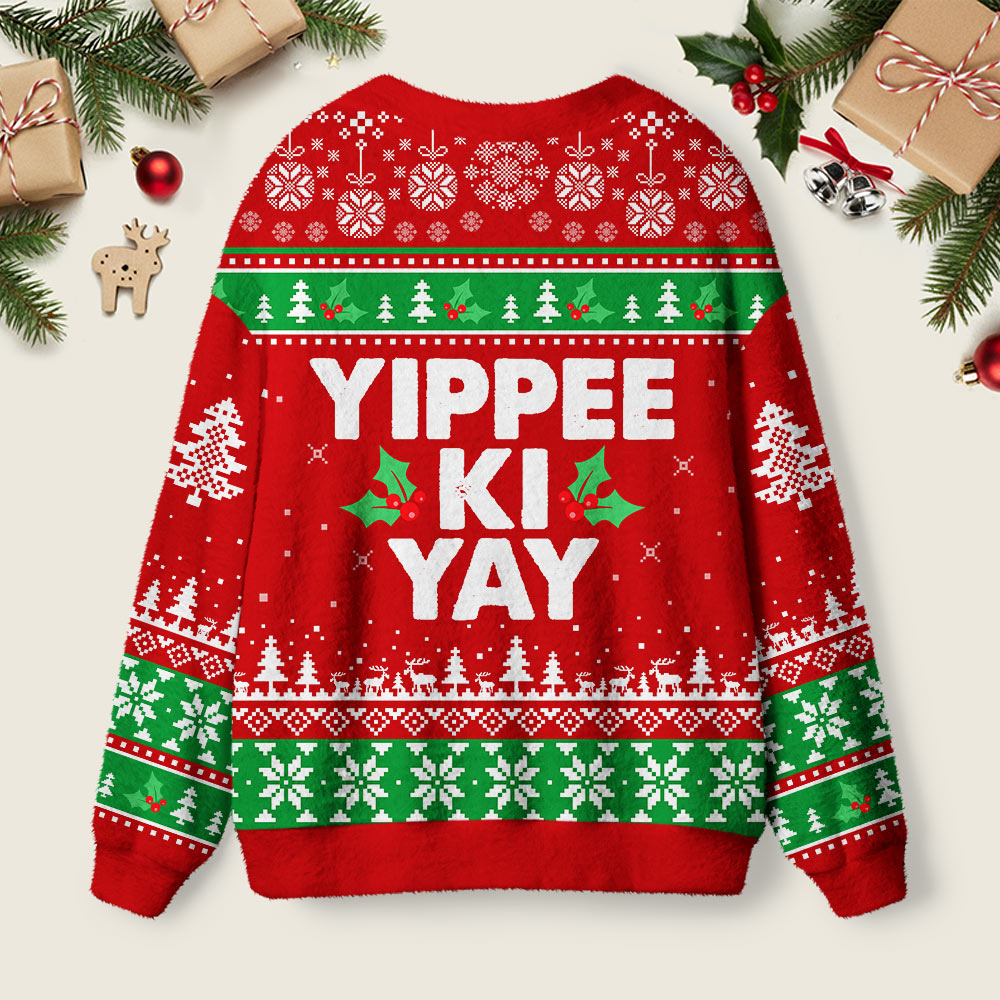 Yippee Ki Yay Geek Ugly Cardigan Sweaters