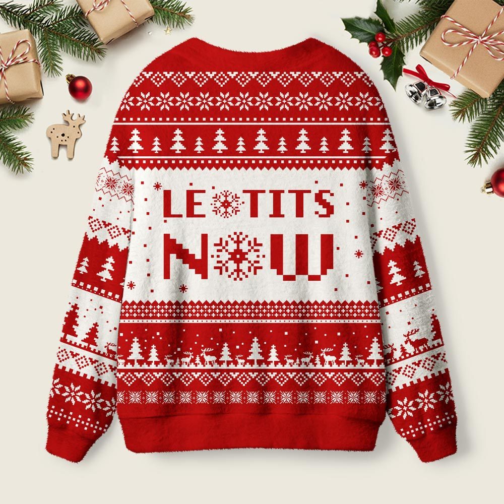 Le Tits Now Geek Ugly Cardigan Sweaters