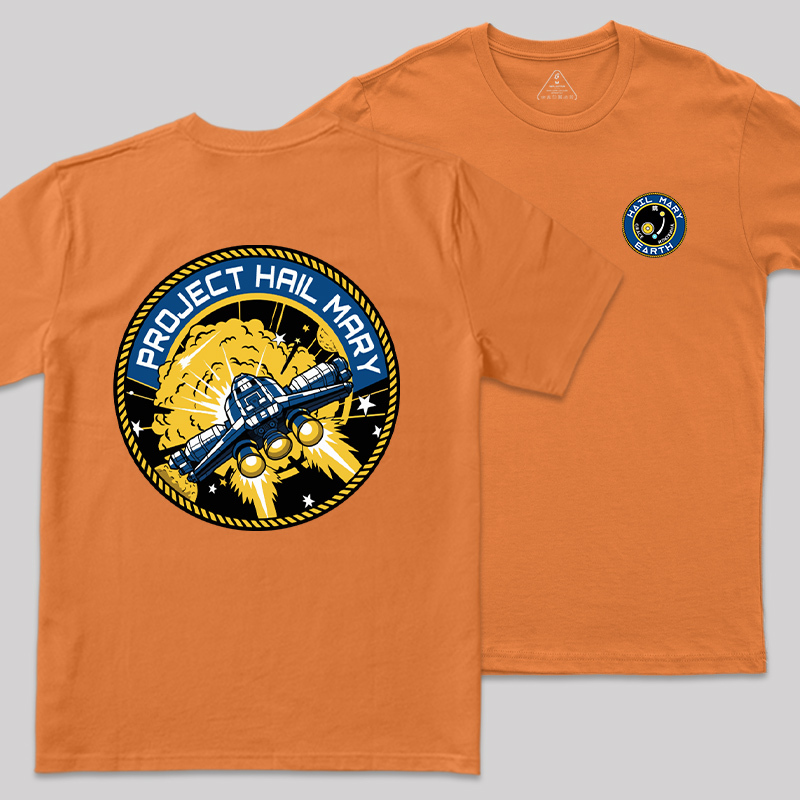 HM-01 Mission Badge Front and Back Printed T-Shirt