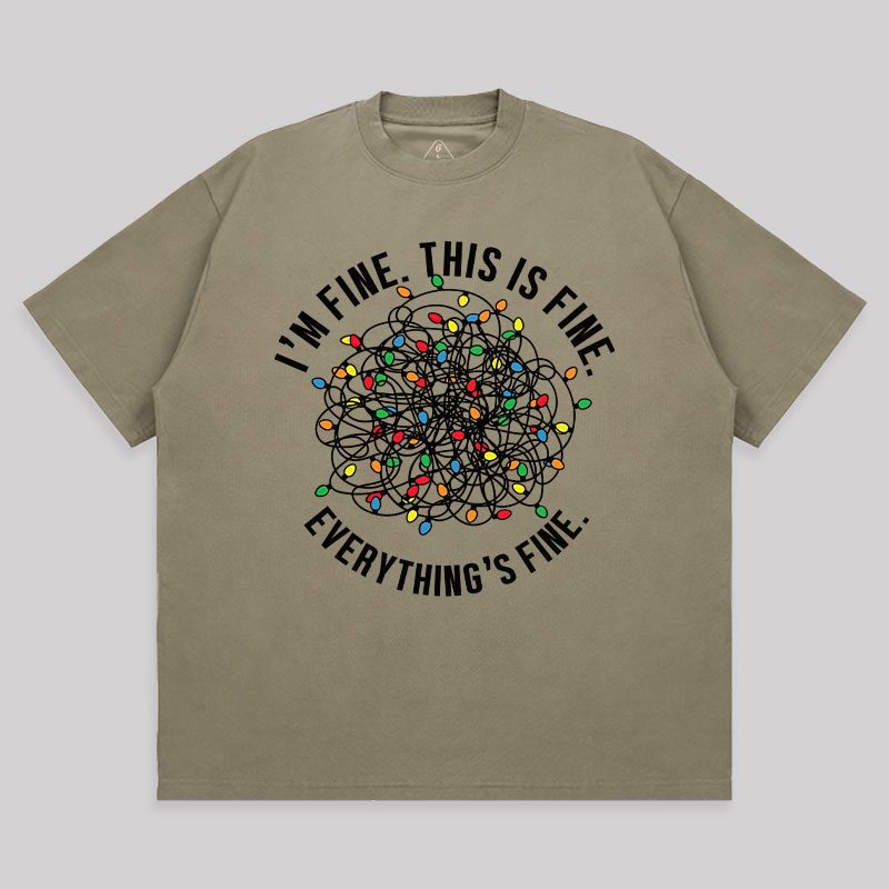I am Fine Unisex Oversized T-shirt