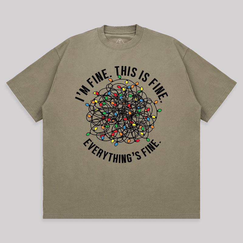 I am Fine Unisex Oversized T-shirt