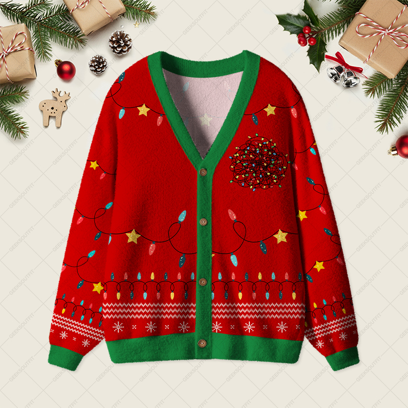 I am Fine Geek Ugly Cardigan Sweaters 