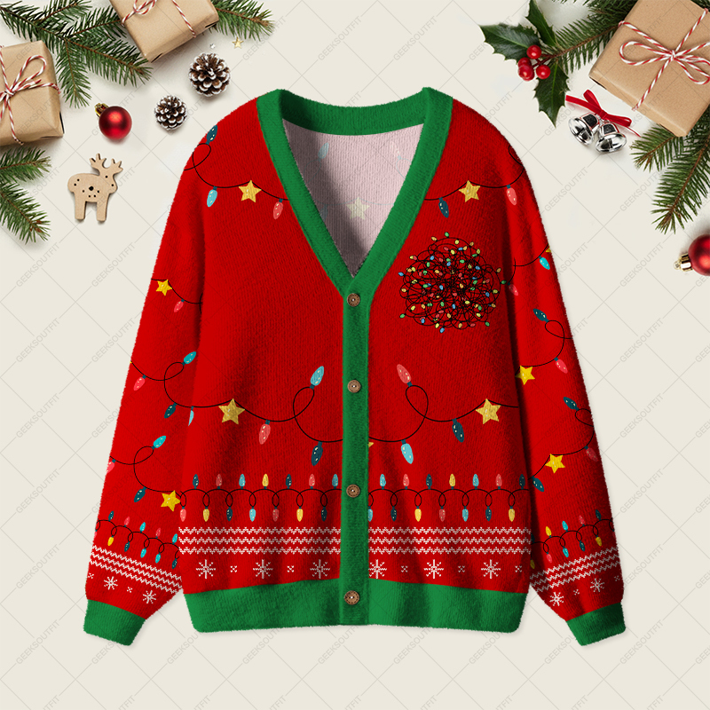 Geeksoutfit I am Fine Geek Ugly Cardigan Sweaters for Sale