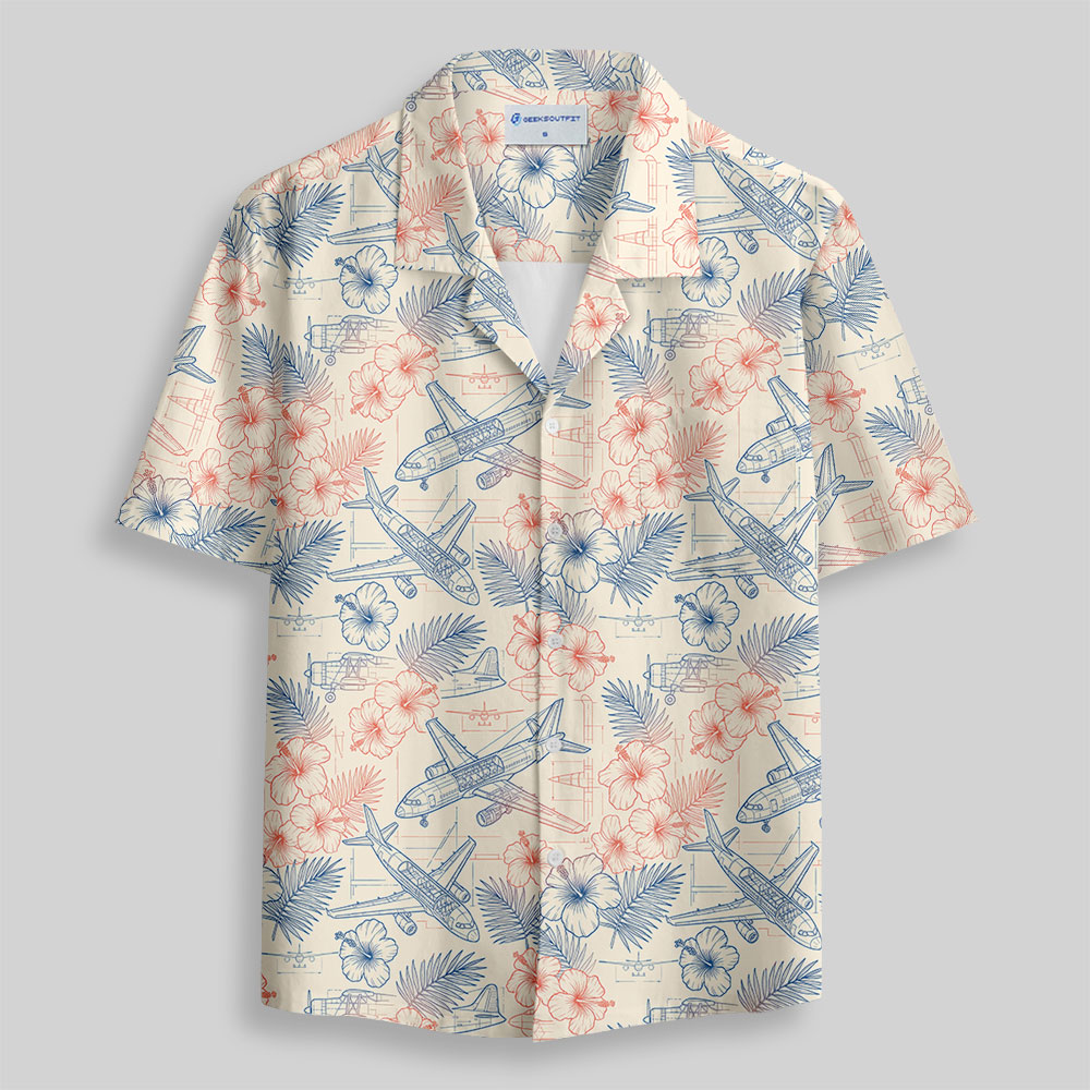 Tropical Takeoff Button Up Pocket Shirt