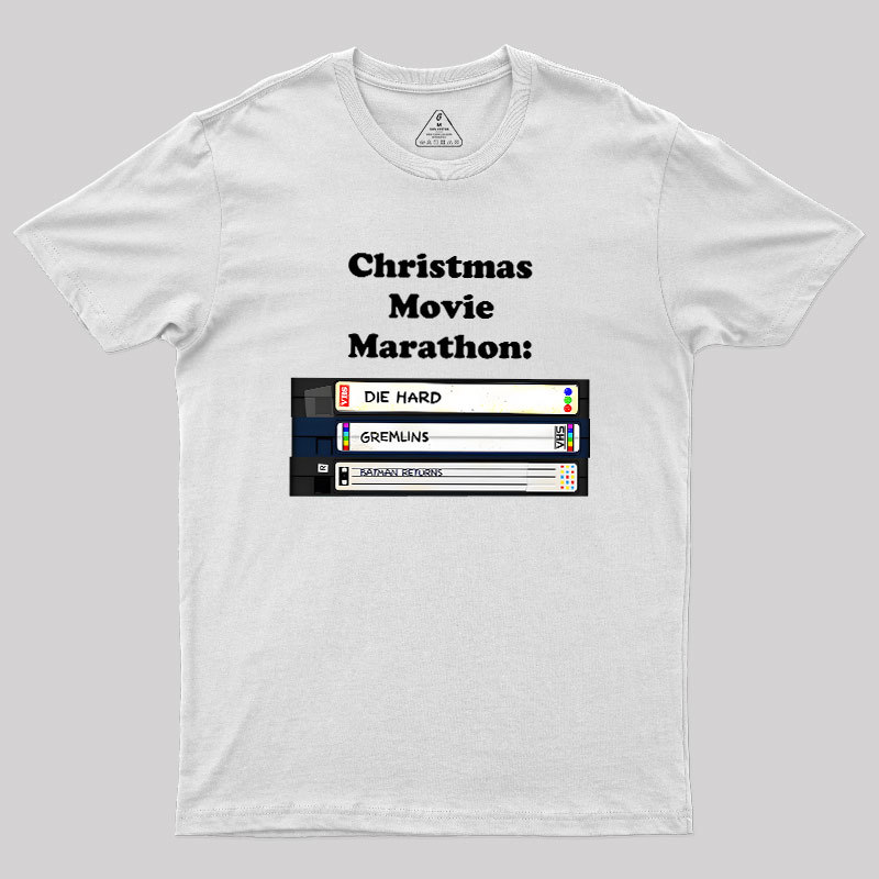 Christmas Movie Marathon Geek T-Shirt
