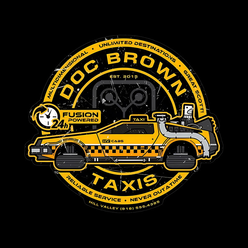Doc Brown Taxis Geek T-Shirt