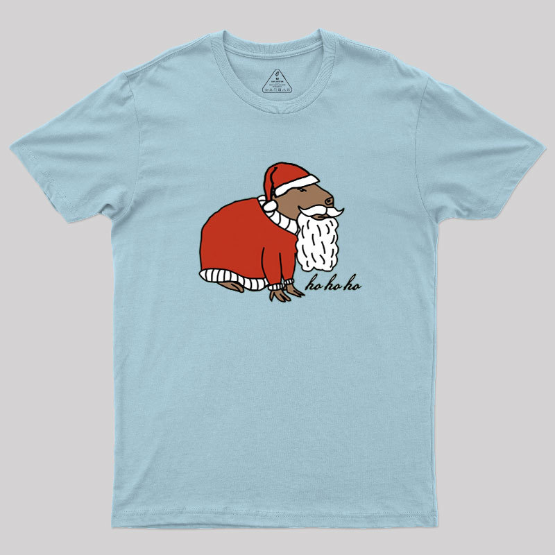 Capybara Santa Claus says Ho Ho Ho Geek T-Shirt