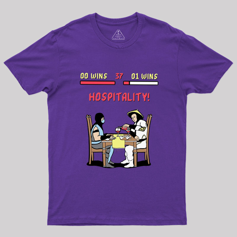 Fighting Game Rivals At Dinner Geek T-Shirt