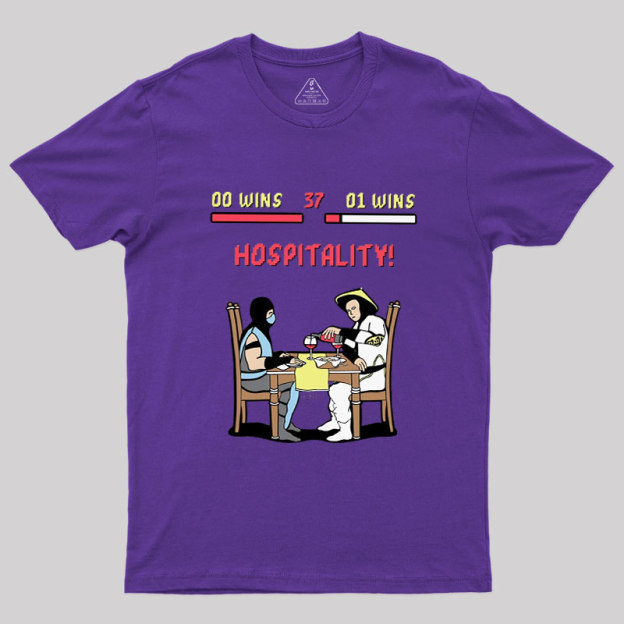Fighting Game Rivals At Dinner Geek T-Shirt