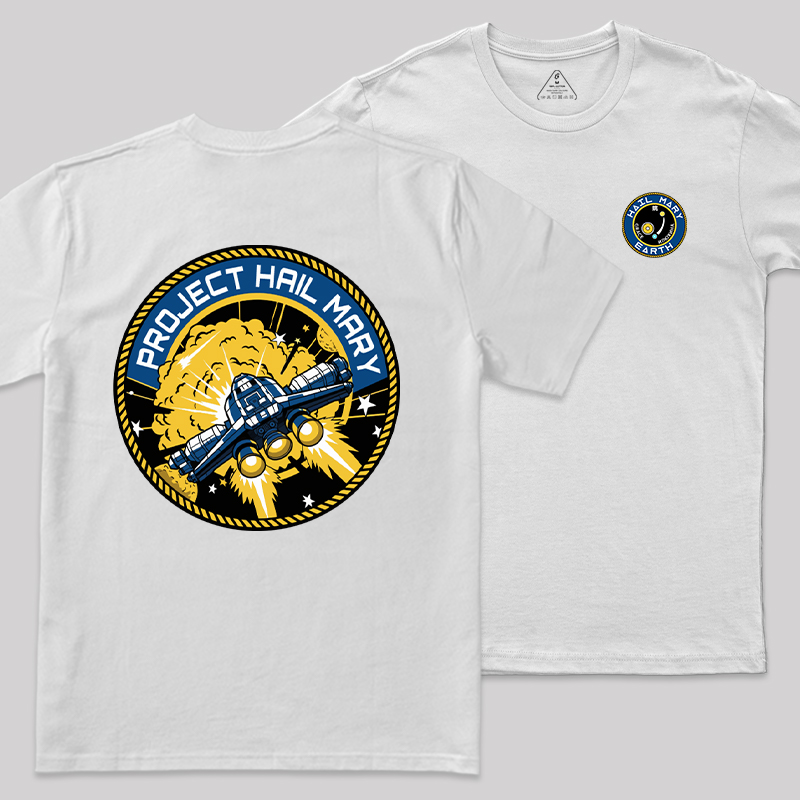 HM-01 Mission Badge Front and Back Printed T-Shirt