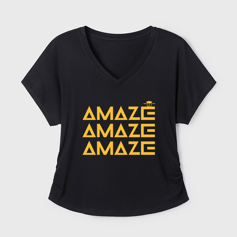 Amaze Rocky Geek Dolman Sleeve V-Neck Shirt
