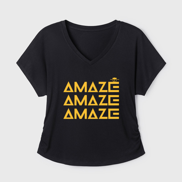 Amaze Rocky Geek Dolman Sleeve V-Neck Shirt
