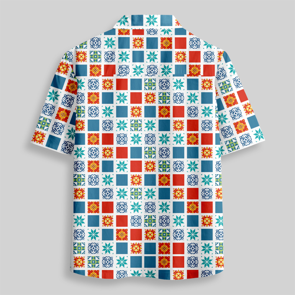 Play Grid Button Up Pocket Shirt