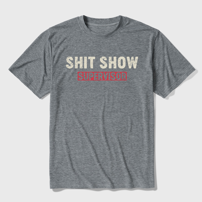 Shit Show Supervisor Ultra Soft Heather Tee