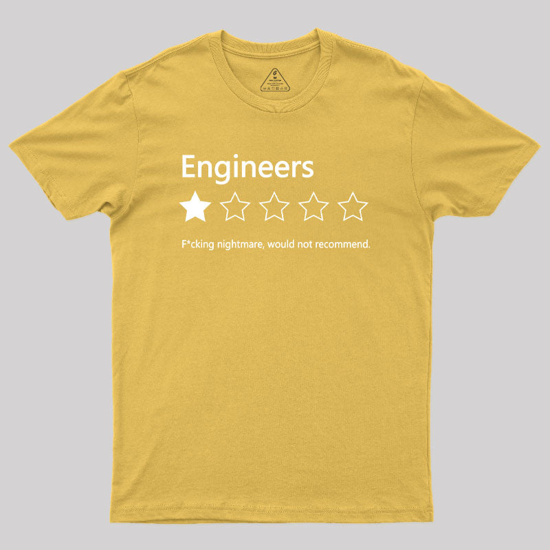 Engineers Would not Recommend Geek T-Shirt