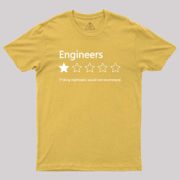 Engineers Would not Recommend Geek T-Shirt