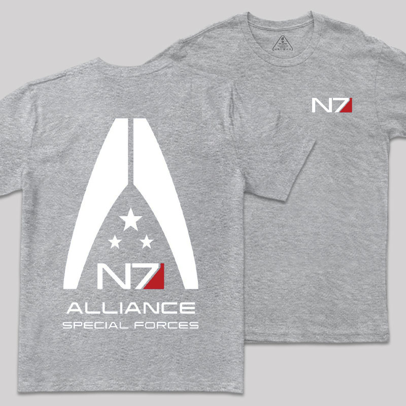 Mass Effect N7 Front and Back Printing Geek T-Shirt