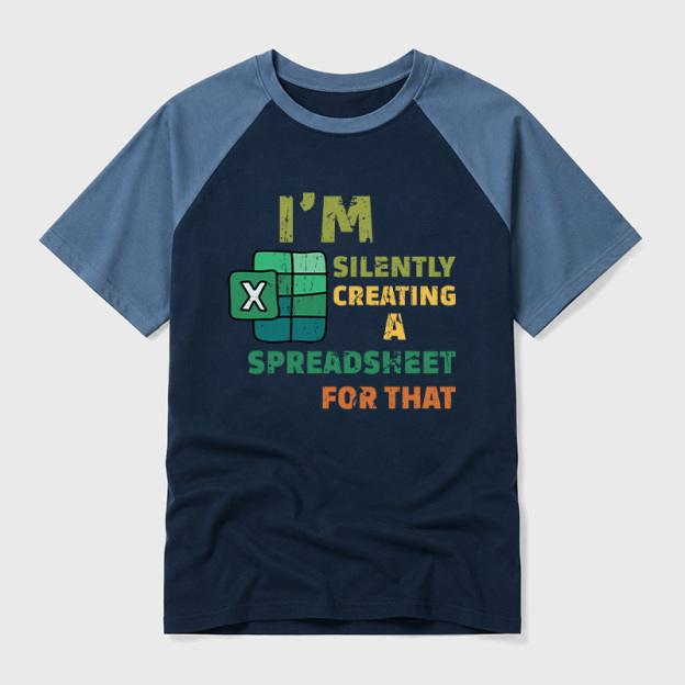 Im Silently Creating a Spreadsheet for That Geek Retro Raglan T-Shirt