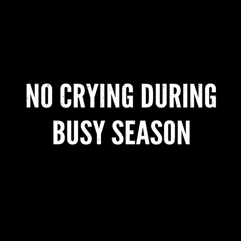 No Crying During Busy Season Geek T-Shirt