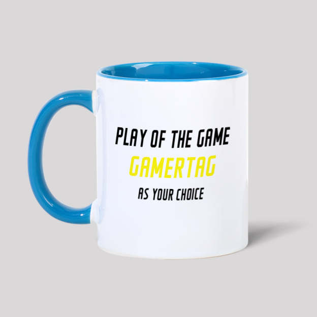 Play of the Game Gamertagas Your Choice Geek Mug
