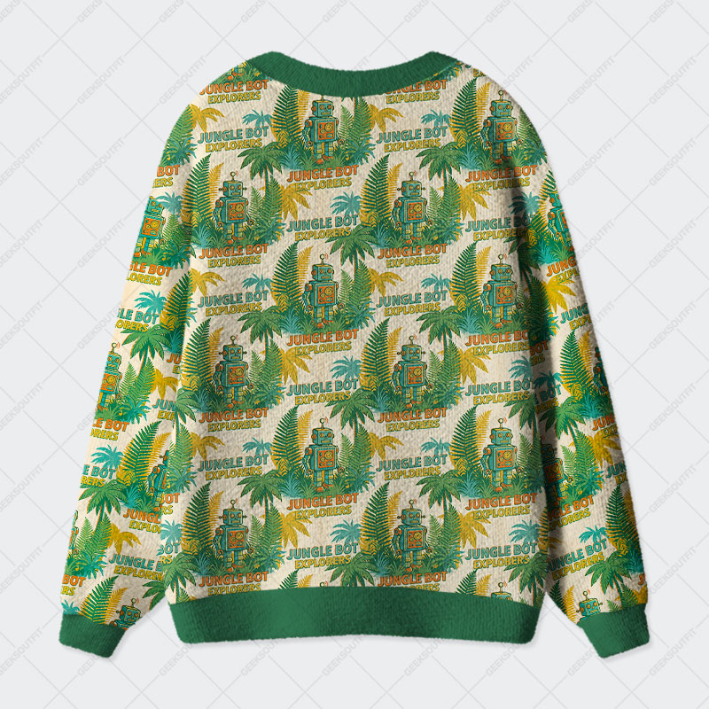 Jungle Bot Geek Ugly Cardigan Sweaters 