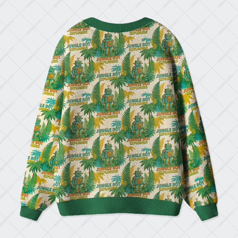 Jungle Bot Geek Ugly Cardigan Sweaters 